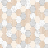 Papier peint hexagonal géométrique pour la décoration murale de la maison