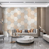 Geometric Hexagon Wallpaper for Home Wall Decor