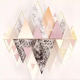 Geometric Mountains Triangle Wallpaper for Home Wall Decor