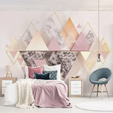 Papier peint géométrique de triangle de montagnes pour le décor de mur à la maison