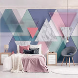 Papier peint triangle géométrique pour décoration murale à la maison