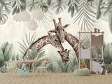 Giraffe Love Wallpaper Mural: Transform Your Space