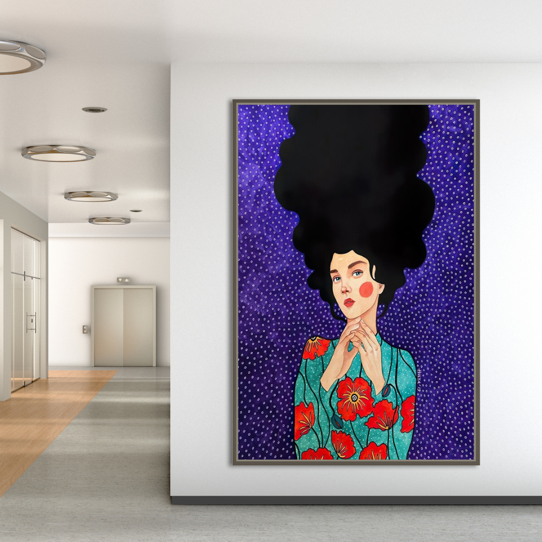 Girl Hair Flower Wall Art: Vibrant and Beautiful Designs