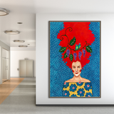 Girl Hair Flower Wall Art: Vibrant & Delicate Floral Decor