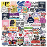 Women Pro-Choice Sticker Stickers Pack | Famous Bundle Stickers | Waterproof Bundle Stickers