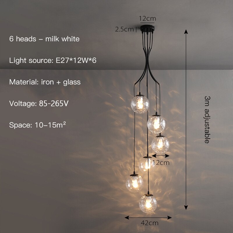 Glass Ball Pendant Chandelier: Elegant Lighting Fixture