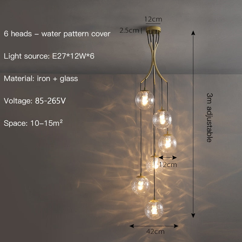 Lustre suspendu boule de verre : luminaire élégant