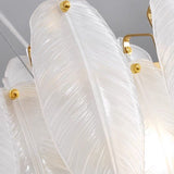 Glass Feather Chandelier: Elegant Lighting Fixture