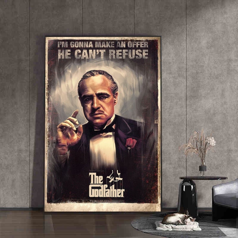 Póster de El Padrino - Memorabilia de Película Clásica Edición Limitada Arte de Pared