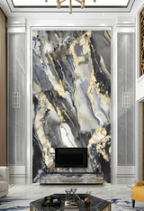 Gold & Black Stone Design - Marble Wallpaper Murals