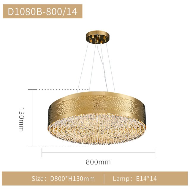 Gold Crystal Chandelier - Elegant Lighting Solution