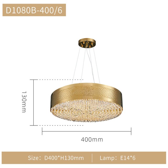 Gold Crystal Chandelier - Elegant Lighting Solution