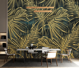 Gold Leafs Pattern Wallpaper Murals