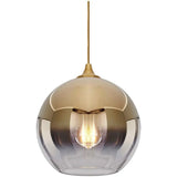 Gold Silver Glass Ball Pendant Light - Elegant Illumination for Your Space