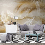 Golden Leaves Wallpaper Mural - Transform Your Space