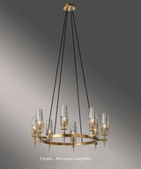 Lustre de plafond en verre moderne Golden Radiance