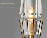 Lustre de plafond en verre moderne Golden Radiance