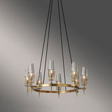 Golden Radiance Modern Glass Ceiling Chandelier