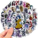 Gothic Anime Princess Witch Stickers Pack | Famous Bundle Stickers | Waterproof Bundle Stickers