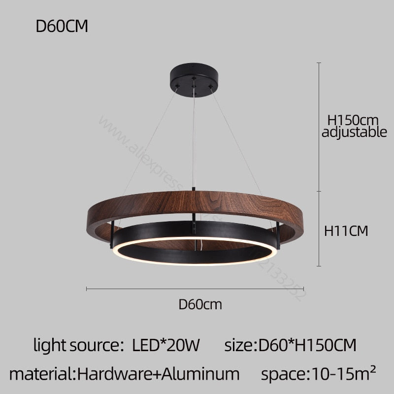 Lustre LED Grace - Lustre circulaire double