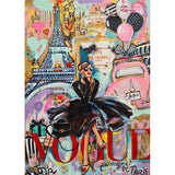 Graffiti Art Hepburn Canvas Wall Art