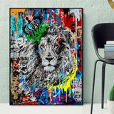 Graffiti Art Lion Art mural sur toile