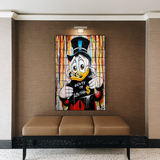 Graffiti Art Scrooge Donald Duck Guilty of Love Canvas Wall Art