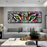 Graffiti Art Tiger's eye Canvas Wall Art