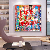 Graffiti Follow Your Dreams Canvas Wall Art