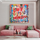 Graffiti Follow Your Dreams Canvas Wall Art