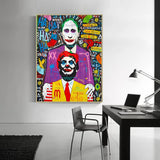 Graffiti Movie Star Joker Canvas Wall Art