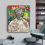 Graffiti Pop Art Chanteur Hip Hop Toile Wall Art