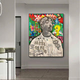 Graffiti Pop Art Chanteur Hip Hop Toile Wall Art