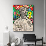 Graffiti Pop Art Chanteur Hip Hop Toile Wall Art