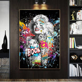 Graffiti Sexy Girl Canvas Wall Art