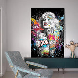 Graffiti Sexy Girl Canvas Wall Art