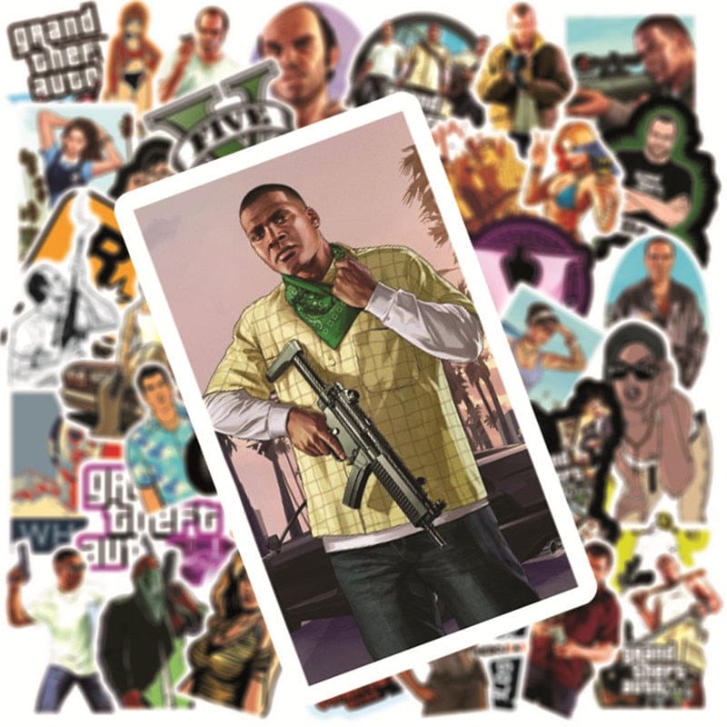 Grand Theft Auto GTA Game Stickers Pack | Famous Bundle Stickers | Waterproof Bundle Stickers