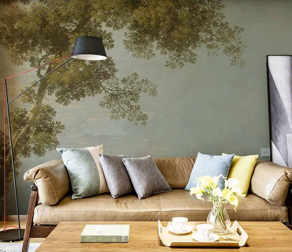 Green in Morning Shadow – Tree Wallpaper Murals