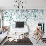 Green Leaves Wallpaper for Home Wall Decor