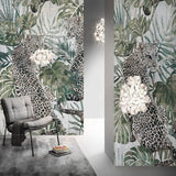 Green Plant Tiger Wallpaper for Home Wall Decor