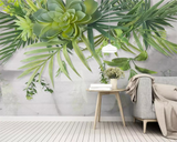 Greenery Wallpaper Mural: Effortless Nature-Inspired Beauty