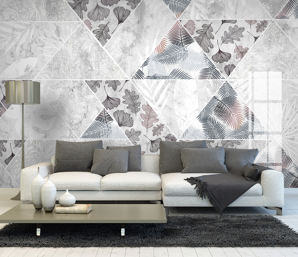 Grey Geometric Pattern Wallpaper Murals