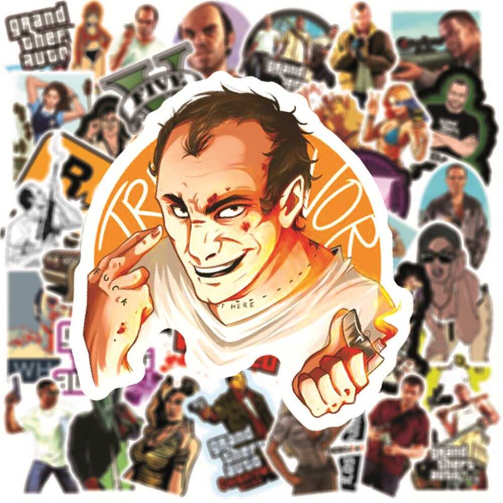 Game GTA Stickers Pack | Famous Bundle Stickers | Waterproof Bundle Stickers