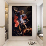 Guido Reni: The Archangel Michael Defeating Satan Canvas Wall Art