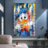 Coupable d'amour : Donald Duck, décoration murale sur toile