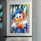 Coupable d'amour : Donald Duck, décoration murale sur toile