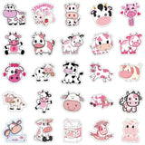 Pink Cow Graffiti Waterproof Sticker Suitcase Notebook Mobile Phone Refrigerator Children WaterCup Helmet