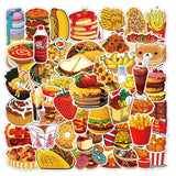 Mix Food Hamburger Fries Stickers Pack | Famous Bundle Stickers | Waterproof Bundle Stickers