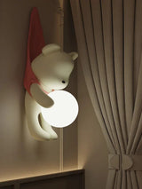 Hanging Bear Wall Hanging Light for Kids Room