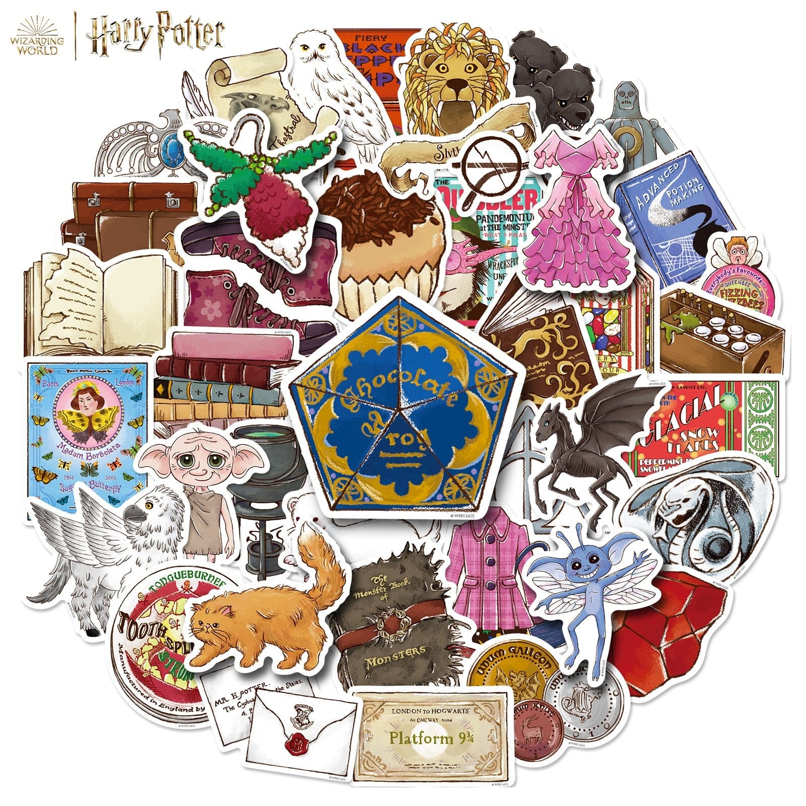 Harry Potter 50 Stickers Pack | Famous Bundle Stickers | Waterproof Bundle Stickers